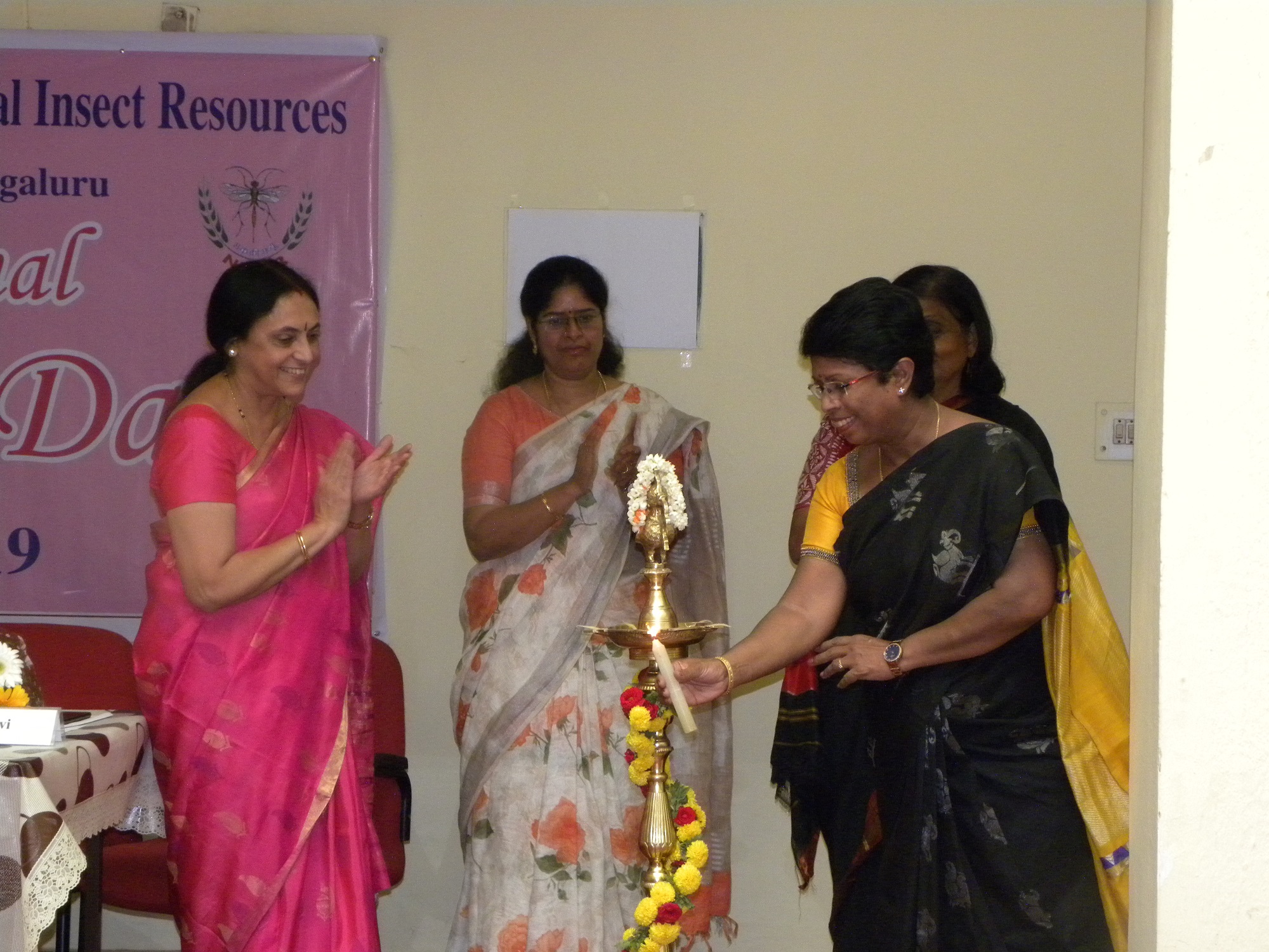 International women's day was celebrated on 8-03-2019 at ICAR-National Bureau of Agricultural Insect Resources, Bengaluru. Dr. (Ms) S. Uma, Director, ICAR-National Research Centre for Banana was the Chief Guest and Smt. Geetha Menon, Social Activist, Bengaluru was the Guest of Honour. The programme started with a welcome address by the Director, Dr (Ms) Chandish R. Ballal followed by lighting of the lamp by dignitaries. Smt. Geetha Menon, Bangalore Hero award recipient addressed the gathering and emphasized