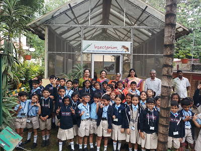 School children visit to Insectarium, NBAIR, Bengaluru
