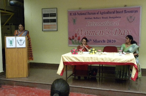 ICAR-NBAIR celebrated International Women's day on 09-03-2020