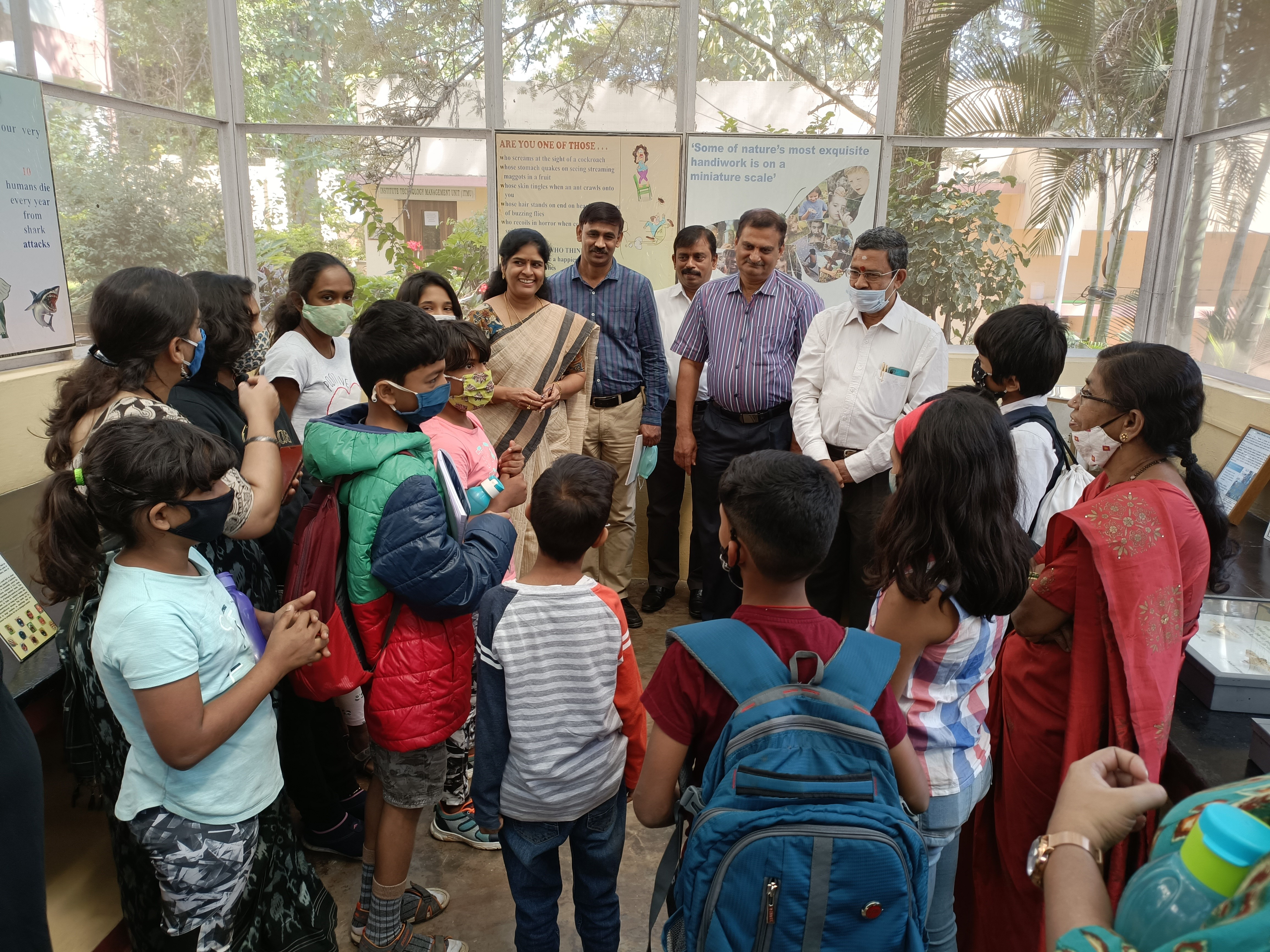 School children visit to Insectarium, NBAIR, Bengaluru