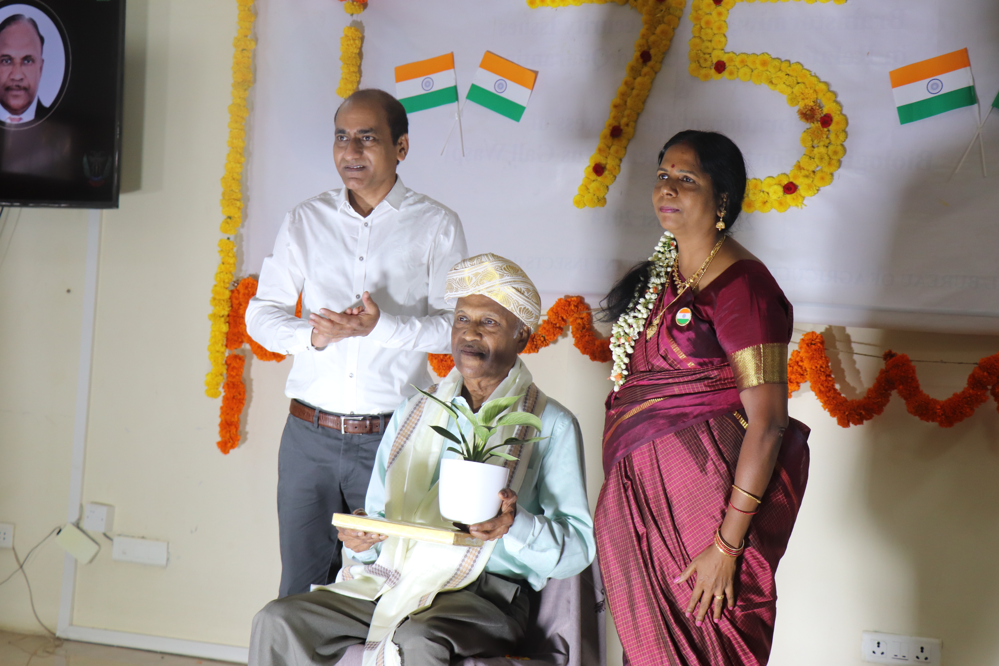 Dr. D.J. Bagyaraj, Professor, UAS-GKVK (Retd.) has been felicitated in the eve of 75 years of Independence day Celebration.