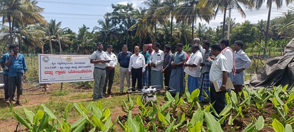 Demonstration of Agri-drone for Biopesticides Application